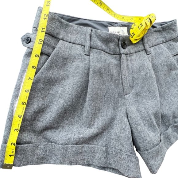🌸4/$30🌸  NWOT Old Navy Lined Herringbone Wool Trouser Shorts - Picture 10 of 16